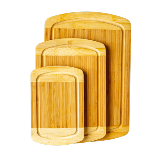 Set of 3 Fiji Bamboo Cutting Boards (Qty 8)