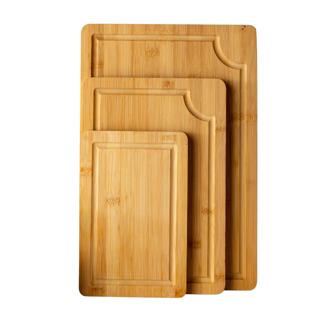 Bambooo Boards Set of 3 with Juice Groove