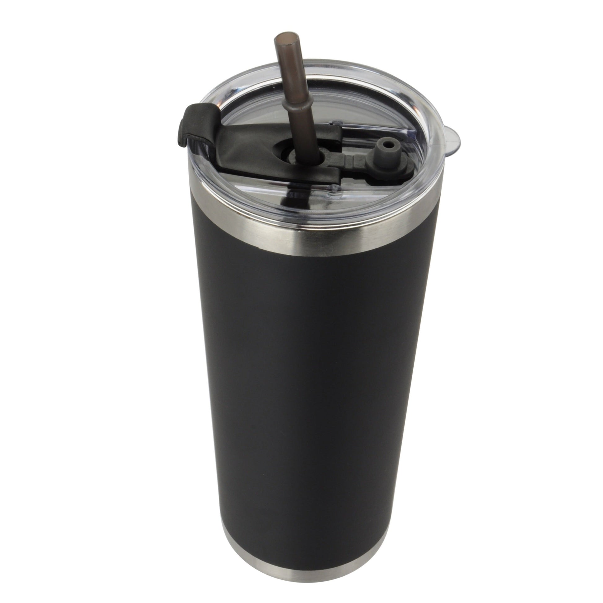 Black 20 oz Tumbler with matching Straw