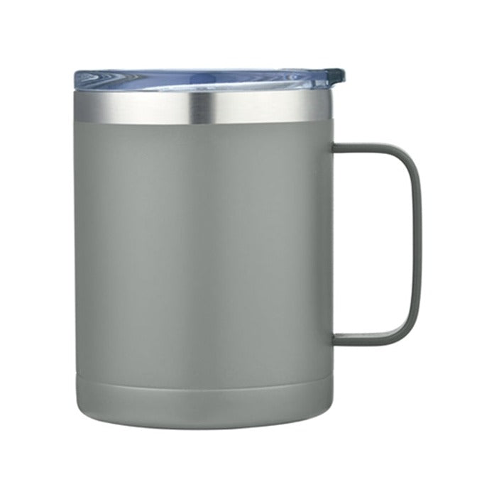 14oz. Stainless Steel Vacuum Camping Mug with Handle (Qty 48)