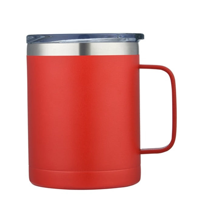 14oz. Stainless Steel Vacuum Camping Mug with Handle (Qty 48)