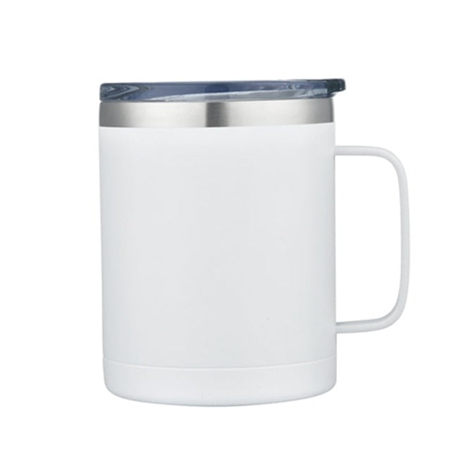 14oz. Stainless Steel Vacuum Camping Mug with Handle (Qty 48)