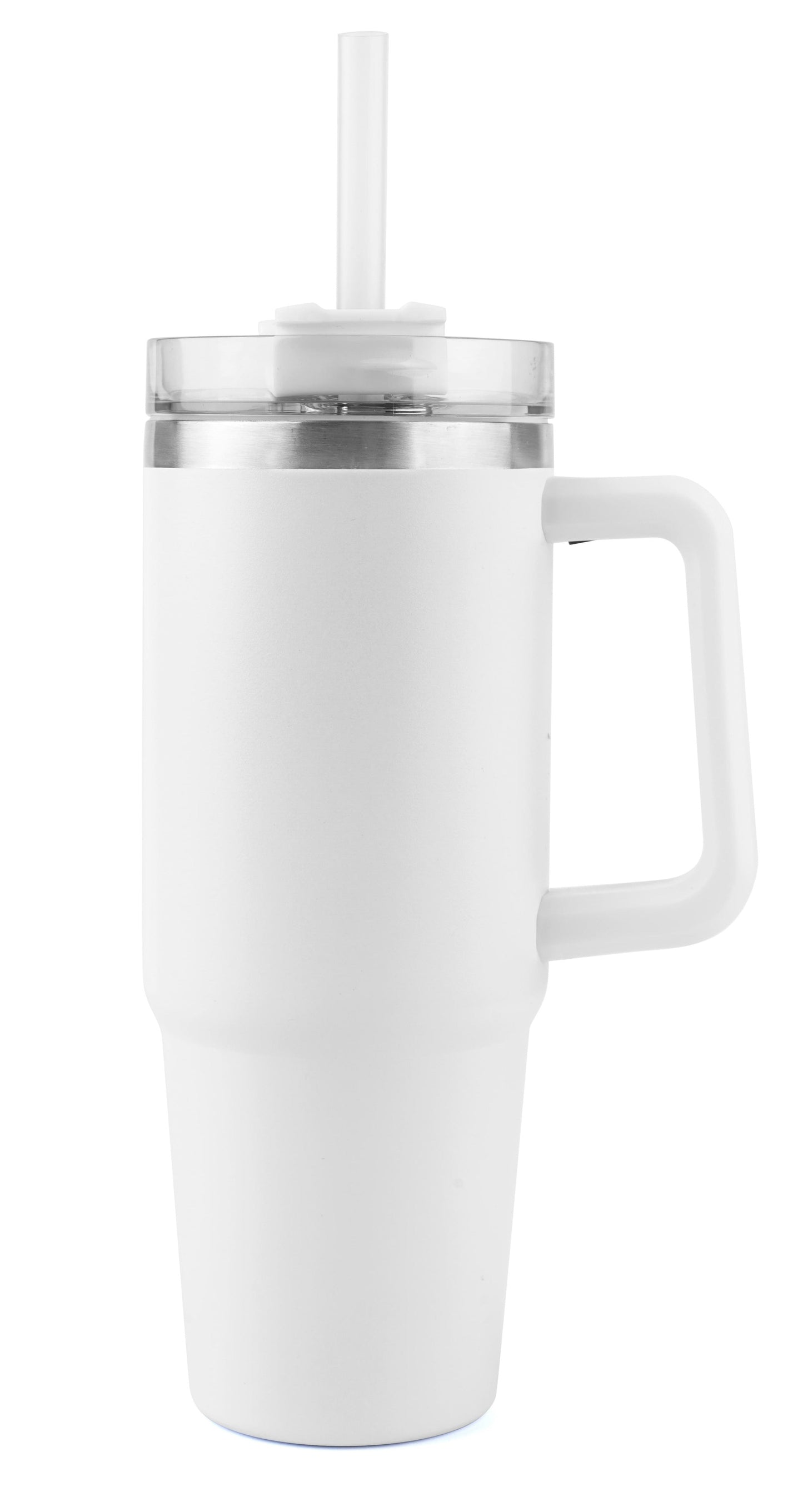 30 oz Stainless Steel Double Wall Vacuum Mug & Straw Lid with Twist Closure (Qty 20)