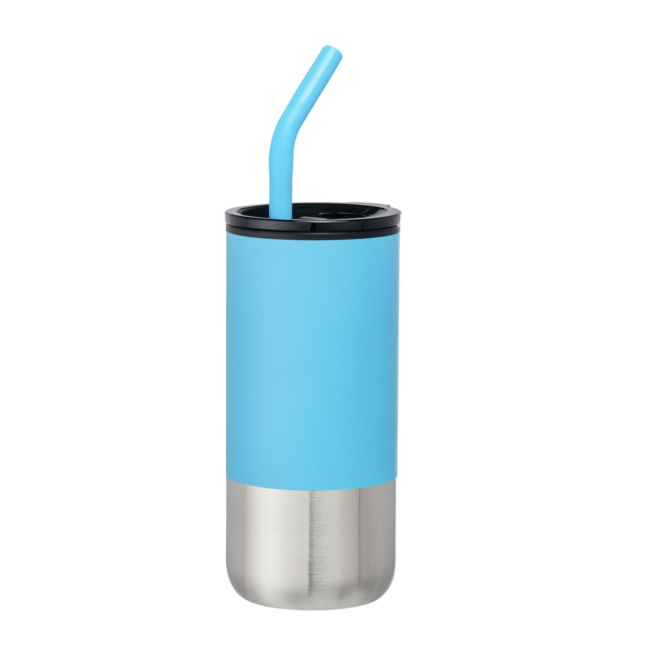 18 oz Double Wall Tumbler with Plastic Liner, SS Straw with Silicone Tip (Qty 50)