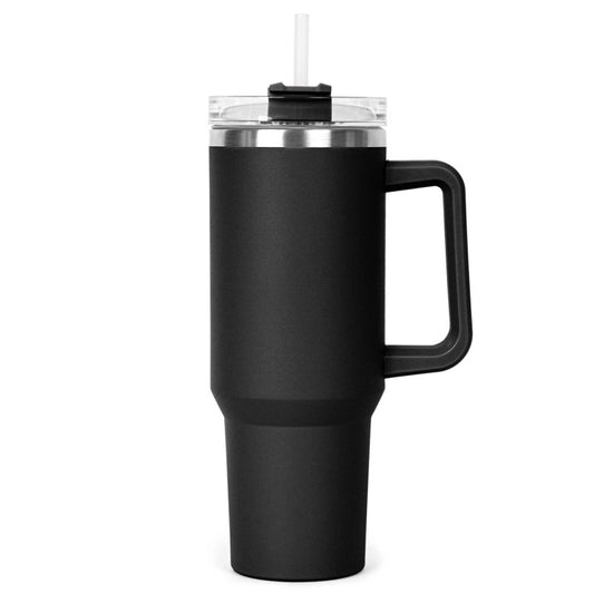 40 oz Double Wall SS Vacuum Travel Mug & Straw Lid with Twist Closure (Qty 20)