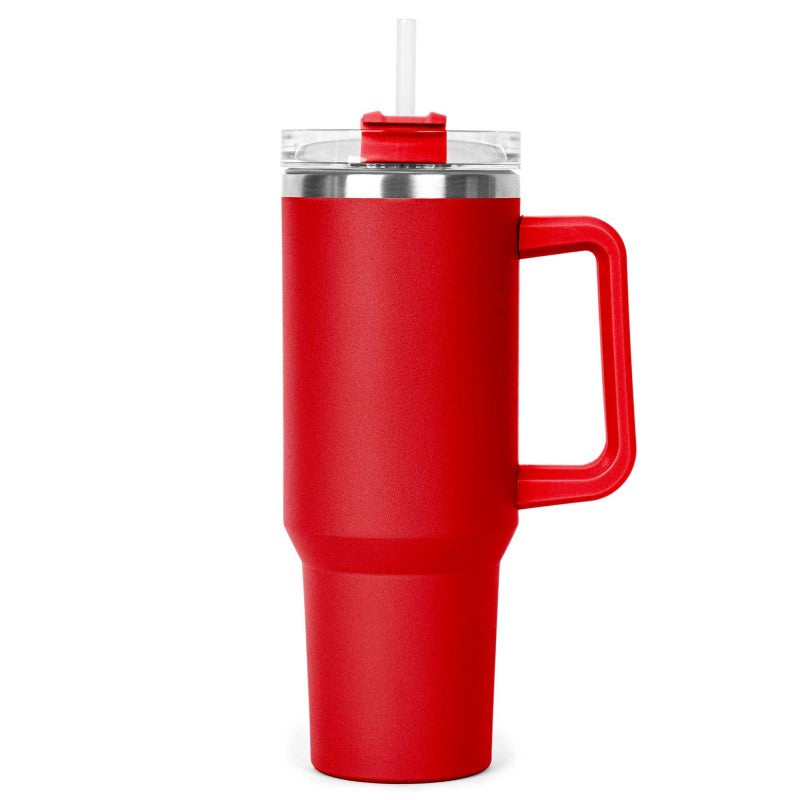 40 oz Double Wall SS Vacuum Travel Mug & Straw Lid with Twist Closure (Qty 20)