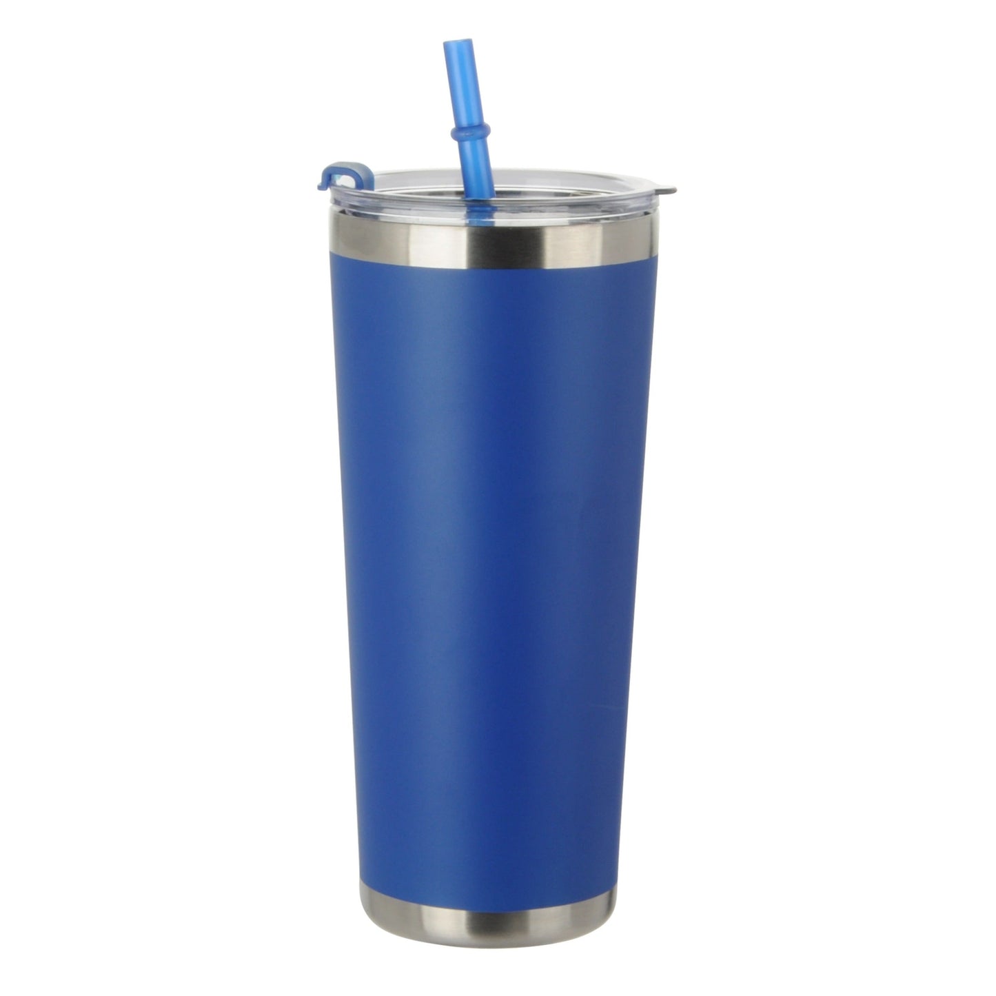 Blue 20 oz Tumbler with matching straw