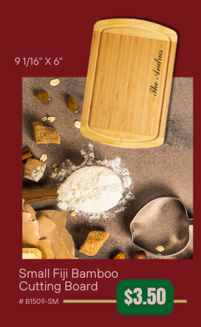 9" x 6" Small Fiji Bamboo Cutting Board (Qty 15)